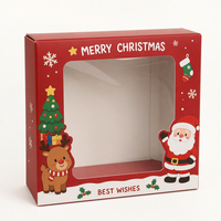 Scatola Regalo Natalizia Personalizzata con Finestra in PVC, Confezione Espositiva con Chiusura Magnetica, Vendita all'Ingrosso Diretta dalla Fabbrica, OEM ODM, Basso MOQ