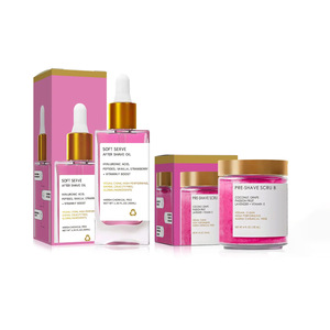 Addolcimento idratante Private Label per evitare graffi trattare peli incarniti fragola Set di Scrub per il corpo dopo olio da barba - Product Image 5