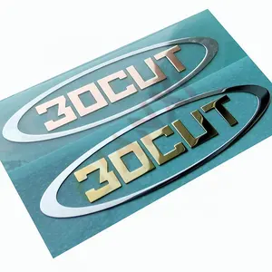 Etiqueta adhesiva con logotipo 3D de Metal electroformado de níquel personalizado
