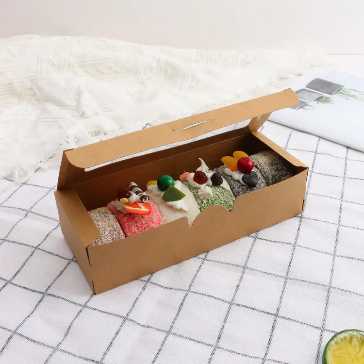 접는 평면 판지 쿠키 달콤한 상자 포장 사용자 정의 인쇄 배송 파티 디저트 도넛 종이 상자
