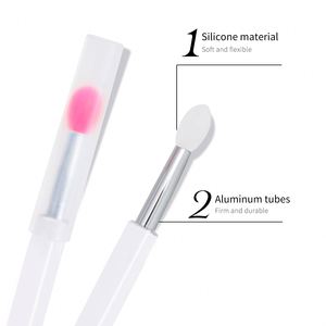 Pinceau à maquillage en silicone <span class=keywords><strong>pour</strong></span> les <span class=keywords><strong>ongles</strong></span>, applicateur de poudre transparent réutilisable <span class=keywords><strong>pour</strong></span> miroir et pigments Aurora, bâton de poudre <span class=keywords><strong>magique</strong></span> <span class=keywords><strong>pour</strong></span> miroir - Product Image 3