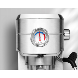 Macchina per Caffè Espresso 15-20 Bar - Acciaio Inox, Manometro, Compatibile con Montalatte, per Casa e Piccoli Caffè, Facile da Usare - Product Image 2