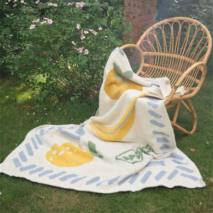 ผ้าห่มผ้าไมโครไฟเบอร์ดีไซน์แปลกๆสีสัน100% ผลไม้ผ้าห่มถักอบอุ่นเป็นพิเศษสำหรับใช้ในบ้านสิ่งทอ <span class=keywords><strong>XWX</strong></span> - Product Image 3