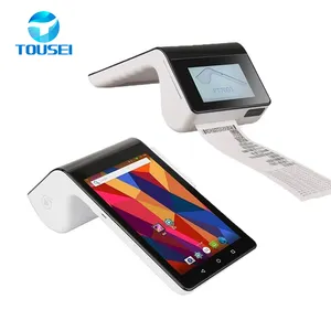 TOUSEI printer POS android terminal pembayaran layar sentuh ganda dengan pembaca kartu tanpa kontak NFC IC pos kartu magnetik