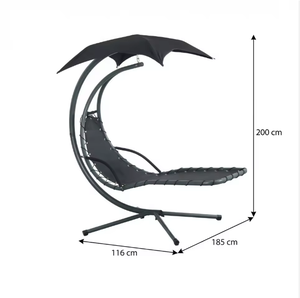 Chaise longue suspendue classique et durable à gravité zéro, moderne, avec support en acier, chaise balançoire en maille respirante pour usage extérieur - Product Image 1