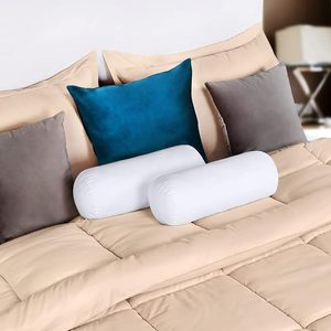 Vente en gros maison et hôtel 100% coton hypoallergénique, traversin en Fiber creuse, rouleau doux <span class=keywords><strong>rond</strong></span> <span class=keywords><strong>Long</strong></span> <span class=keywords><strong>oreiller</strong></span> de lit - Product Image 2