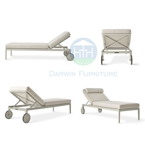 Chaise de lit de salon de piscine Darwin <span class=keywords><strong>avec</strong></span> <span class=keywords><strong>roue</strong></span> chaise longue <span class=keywords><strong>avec</strong></span> coussin confortable chaise de <span class=keywords><strong>plage</strong></span> d'hôtel au bord de la piscine mobilier d'extérieur - Product Image 6