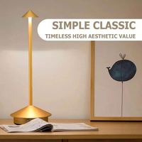 Lampu Meja LED Modern Romantis Ramah Lingkungan Dapat Diisi Ulang Bodi Aluminium Desain Grosir