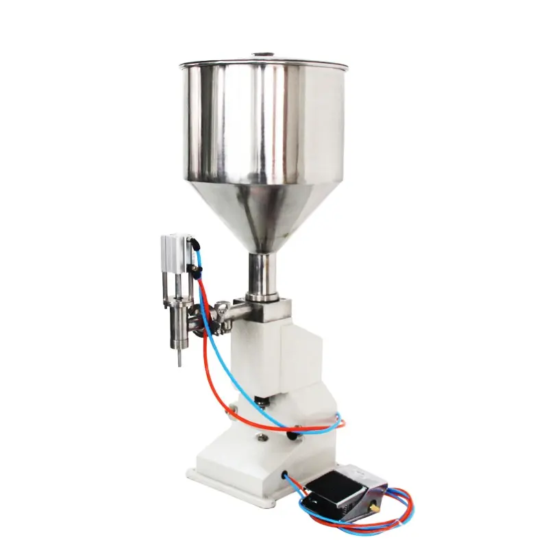 A02 automatic pneumatic small bottle paste liquid filling machine for home and small business