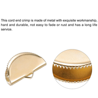 Extrémités de pince à sertir de ruban Offre Spéciale, fermoirs d'extrémité de cordon de pincement de signet demi-rond pour la fabrication d'artisanat de bricolage