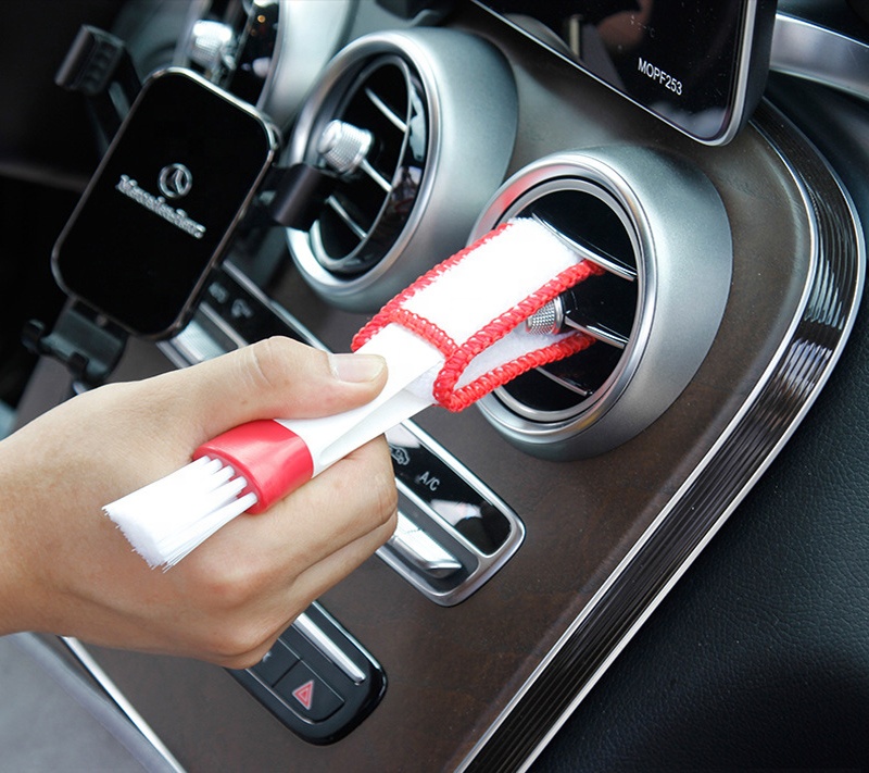 Щетка для чистки автомобильного воздуховода с мягкими волосами, щетка для защиты от пыли в салоне, оптовая продажа, Набор Щеток Для детейлинга автомобиля