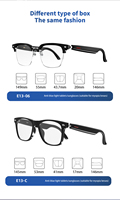 Lunettes Intelligentes AI E13-06 Anti-UV Légères 34G avec Appel et Musique Stéréo, Verres Polarisés UV400, Connectivité BT5.3