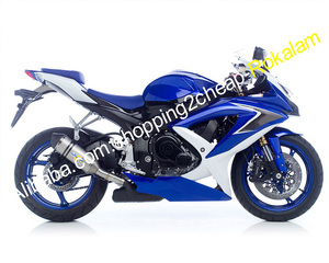 Para Suzuki motocicleta Fit GSXR600-750 <span class=keywords><strong>K8</strong></span> 2008, 2009 de 2010 GSXR600 GSXR750 08-10 <span class=keywords><strong>GSX</strong></span>-<span class=keywords><strong>R600</strong></span>/750 azul ABS Kit de carenado - Product Image 1
