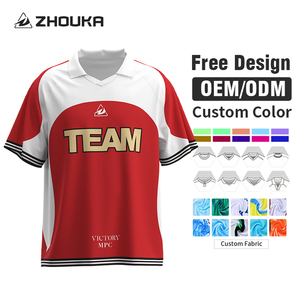 Maglia da <span class=keywords><strong>Calcio</strong></span> Vintage Premium Personalizzata con Stampa a Sublimazione, Vestibilità Oversize Boxy, Colletto a Polo per Uomo - Product Image 1