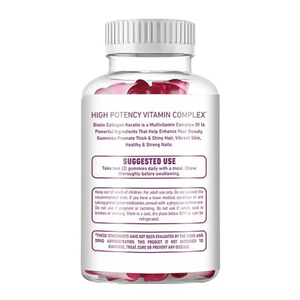 Gummies au Collagène en Marque Blanche OEM avec Vitamine C, Zinc et Biotine, Peptides de Collagène Hydrolysé pour Soutenir une Peau Saine - Product Image 4