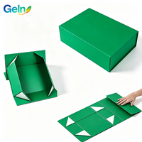 Boîte cadeau rigide pliable grise, en stock, légère, emballage plat, impression de logo personnalisée, pack de marchandises pour boutique Shopify transfrontalière
