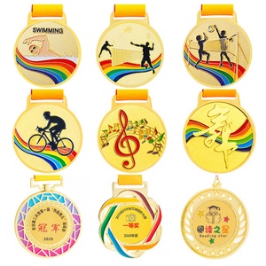 Fabricante de Medallas, Venta al por Mayor de Trofeos y Medallas Deportivas de Metal Dorado Sublimado, Logotipo Personalizado - Product Image 1