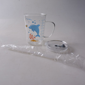 手工可爱儿童销售耐热玻璃杯手工咖啡杯优质儿童玻璃饮料 - Product Image 6