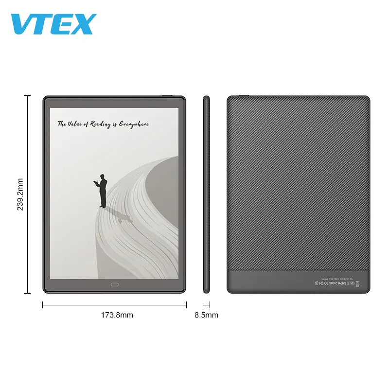 Vtex-Ebook gratis en línea, 6 pulgadas, 1024x758, 1500Mah, 32Gb opcional, Wifi, Bt, precio de coste