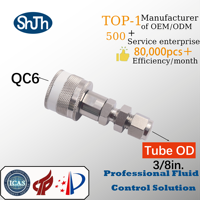 Raccords de plomberie à connexion rapide SHJH-LOK série QC, embout femelle forgé en acier inoxydable 316, pour gaz naturel, huile, eau, ASTM API