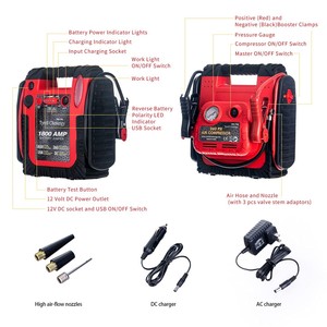 Best Sale <b>Battery</b> Boosts Packs Auto Power Pack 18000mah Jump 12V With Air <b>Pump</b> for Car HH744 <b>Battery</b> Boosts Packs HH744 HH744 HH - Product Image 6