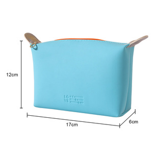 Taşınabilir su geçirmez Pu deri fermuar kapatma makyaj çantası kılıfı seyahat makyaj çantası organizatör - Product Image 6