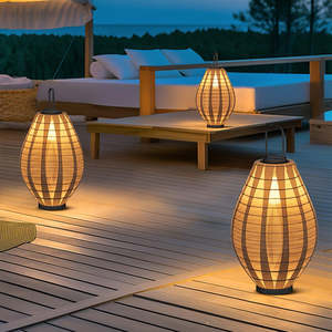 Lámpara Solar de Pie para Exteriores, de Acero Inoxidable, Impermeable, con Gasa, Estilo Nórdico Japonés, para Jardín, Patio, Villa, Decoración, <span class=keywords><strong>IP65</strong></span> - Product Image 5