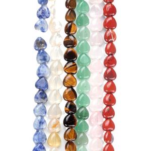 Cuentas de Piedra de Aguamarina Natural al por Mayor de 10 mm con Forma de Corazón y Orificio, Hilo de Piedras Preciosas de Ágata para Fabricación de Joyería DIY - Product Image 2