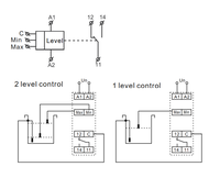 WEBOR OLR-01 OLR-02 DIN rail SPDT interrupteur de contrôle du niveau de liquide interrupteur à flotteur de niveau d'eau relais de contrôle électronique