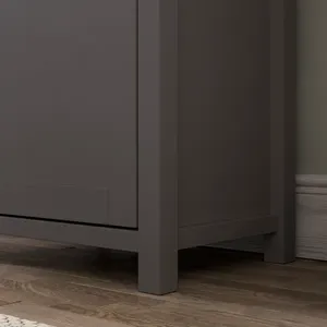 引き出しと棚付きの背の高いキッチンパントリーキャビネットスリムスタンドアップパントリー収納キャビネットワインラック付きキッチン収納キャビネット - Product Image 5