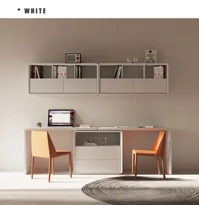 Home Living Room Furniture Modern Luxury Office Computer Desks for School Student Double Desk with Cabinet