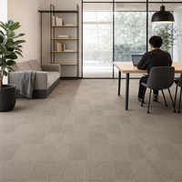 Dalles de moquette en peluche 50x50cm, carrées, modulaires, acoustiques en nylon pour projet de home cinéma, personnalisables OEM