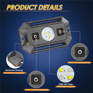 Lumière Led blanche verte avec interrupteur, 2 pièces, éclairage de carte capuchon pour porte arrière et zone de cargaison 12V, boîtier en aluminium - Product Image 4