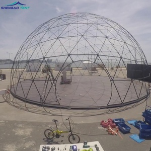 Precio de fábrica impermeable gran casa <span class=keywords><strong>blanca</strong></span> exposición carpa de cúpula con Pared de Pvc - Product Image 2