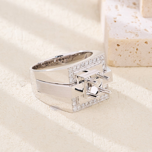 Joyería Artic de Hong Kong, Oro Blanco Sólido de 18K de Alta Calidad para Diamantes Naturales con Corte Brillante de Moda Certificado, Semi-Montura - Product Image 6