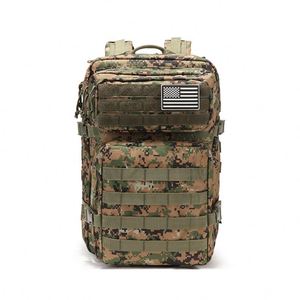 Sac à dos tactique camouflage en polyester grande capacité 45L avec fermeture éclair pour les sports de plein air et l'alpinisme - Product Image 4