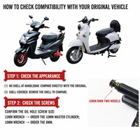 New Electric Motorcycle Brake Master Cylinder Upper Pump Disc Brake Lever Oil Pump Assembly Aluminum Alloy M8 M10 Left Right