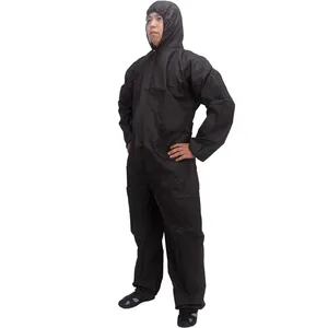 Wholesales OEM Overall Disposable Black Protective Coverall Dustproof Jacket