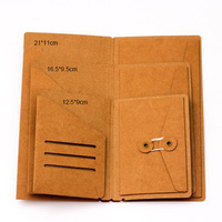 Carpeta de Archivos de Papel Kraft Vintage, Bolsa de Archivos para Viajeros, Planificadores, Tarjetas, Boletos, Sobres con Cordón y Botón