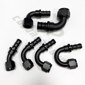 Phụ kiện nối ống nhôm đen 90 độ AN16 kiểu đẩy khóa - Product Image 2