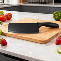 Ensemble de couteaux de chef en acier inoxydable noir Chef Star 3 pièces, couteaux Santoku et à éplucher, revêtement antiadhésif, poignées ambidextres