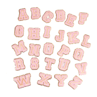 Lettres de l'alphabet en chenille multicolore à paillettes dorées 5.5cm 6.5cm 8cm Tailles Tissu écologique pour vêtements Chapeaux Sacs