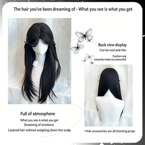 <span class=keywords><strong>ผม</strong></span>ตรงยาว โค้งงอเป็นธรรมชาติ ชุดผมเต็มศีรษะ เส้นใยสังเคราะห์ <span class=keywords><strong>ผม</strong></span><span class=keywords><strong>ผู้หญิง</strong></span> ใช้ได้ทุกวัน ขายตรงจากผู้ผลิต - Product Image 4