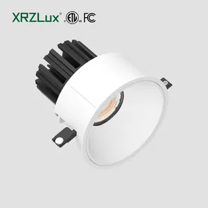 XRZLux 15W IP44 Empotrable LED Downlight COB 0-10V Regulable Techo LED Foco Impermeable Redondo Antideslumbrante Abajo Luz