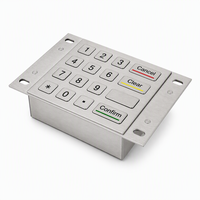Teclado Numérico Industrial KB-502 4x4 Matrix IP65 Resistente al Agua, para Terminales ATM, Kioscos, Máquinas Expendedoras, Uso en Exteriores, Metálico