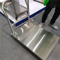 Chariot à plateforme en acier inoxydable 201/304, chariot de rangement de haute qualité pour entrepôt de jardin, vente en gros