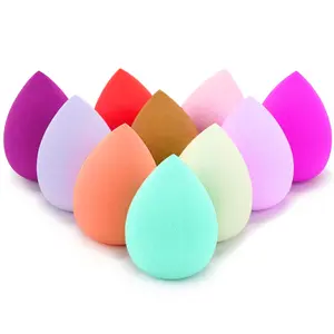 लेटेक्स मुक्त गैर-लेटेक्स क्रीम फाउंडेशन अंडा रंगीन मेकअप स्पंज थोक मेकअप ब्लेंडर स्पंज अंडा स्पंज