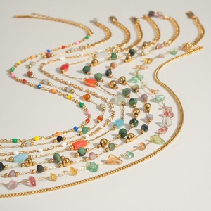 قلادة من الخرز من الفولاذ المقاوم للصدأ Pvd مقاومة للماء للنساء ، قلادة من المجوهرات البوهو بسعر الجملة - Product Image 4