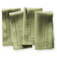 Nappe en lin à pois suisses à bords ouverts de 14 x 19 pouces pour l'hôtellerie, les mariages et les événements familiaux