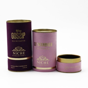 Biodegradable Custom Luxury High Quality Perfume Gift <b>Set</b> Packaging Cylindrical Paper Tube Packaging for Fragrance Products - Product Image 3